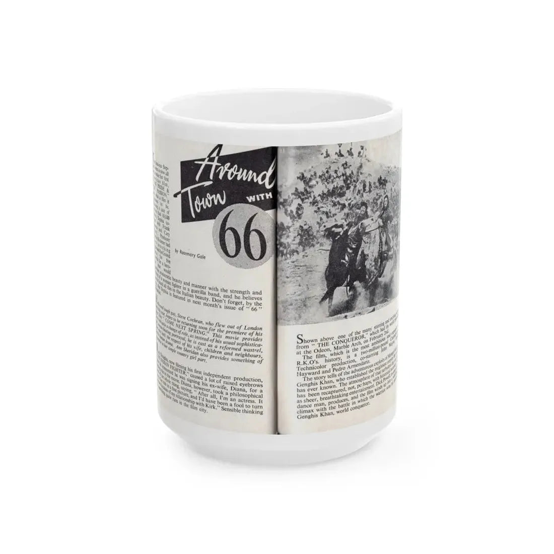 Norma Sykes #167 - 66 PHOTOGRAPHS OF Sabrina U.K. Pocket Mag. Pages 64 & 65 (Vintage Female Icon) White Coffee Mug 15oz - Go Mug Yourself