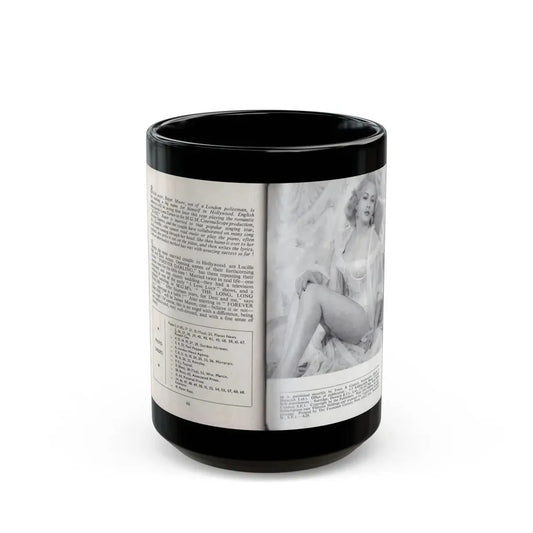 Norma Sykes #168 - 66 PHOTOGRAPHS OF Sabrina U.K. Pocket Mag. Pages 66 & 67 (Vintage Female Icon) Black Coffee Mug 15oz - Go Mug Yourself
