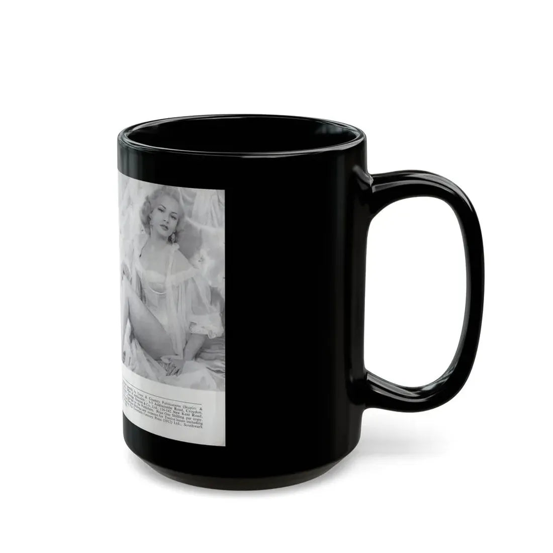 Norma Sykes #168 - 66 PHOTOGRAPHS OF Sabrina U.K. Pocket Mag. Pages 66 & 67 (Vintage Female Icon) Black Coffee Mug - Go Mug Yourself