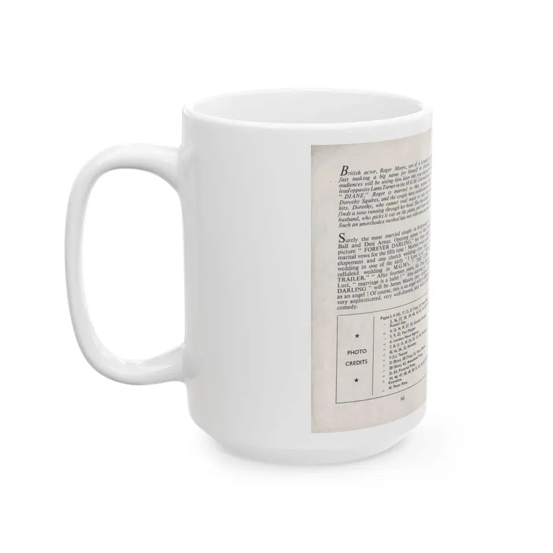 Norma Sykes #168 - 66 PHOTOGRAPHS OF Sabrina U.K. Pocket Mag. Pages 66 & 67 (Vintage Female Icon) White Coffee Mug - Go Mug Yourself