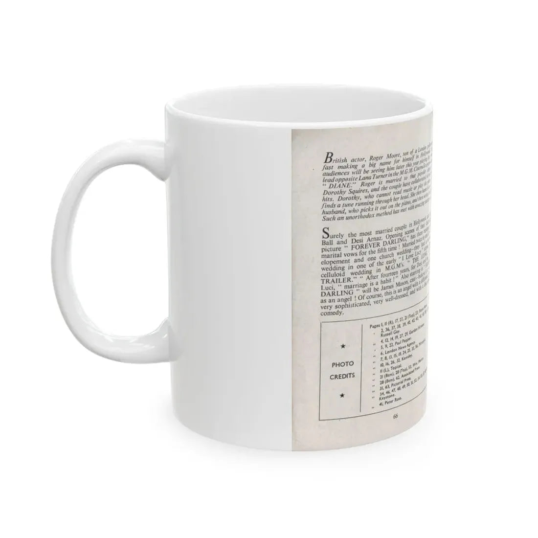 Norma Sykes #168 - 66 PHOTOGRAPHS OF Sabrina U.K. Pocket Mag. Pages 66 & 67 (Vintage Female Icon) White Coffee Mug - Go Mug Yourself