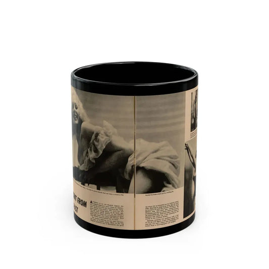 Norma Sykes #181 - Play Mag. 9-4-59 - 1 B&W Centerfold & 2 B&W Photos also Article (Vintage Female Icon) Black Coffee Mug 11oz - Go Mug Yourself