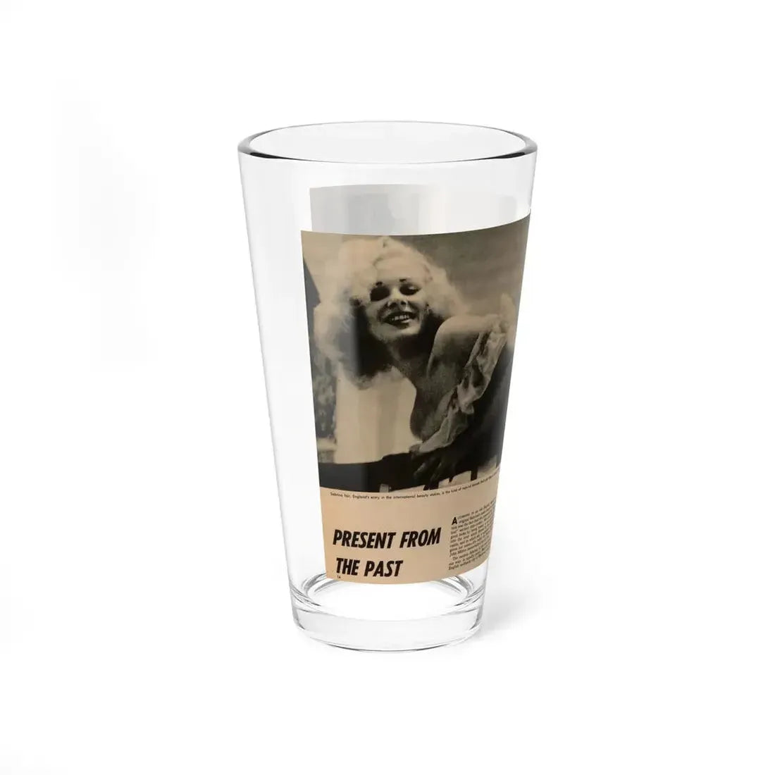 Norma Sykes #181 - Play Mag. 9-4-59 - 1 B&W Centerfold & 2 B&W Photos also Article (Vintage Female Icon) Pint Glass 16oz - Go Mug Yourself