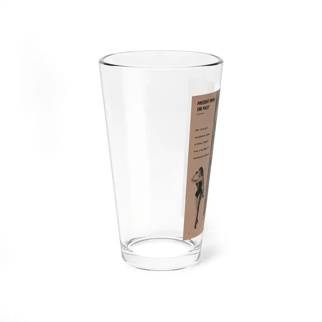 Norma Sykes #182 - Play Mag. 9-4-59 - 2 B&W Photos & More (Vintage Female Icon) Pint Glass 16oz - Go Mug Yourself