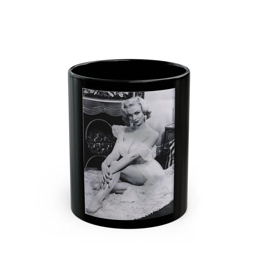 Norma Sykes #38 (Vintage Female Icon) Black Coffee Mug-11oz-Go Mug Yourself