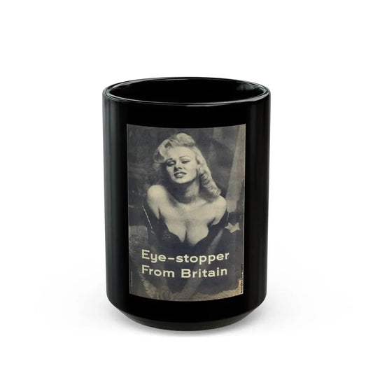 Norma Sykes #61 (Vintage Female Icon) Black Coffee Mug 15oz - Go Mug Yourself