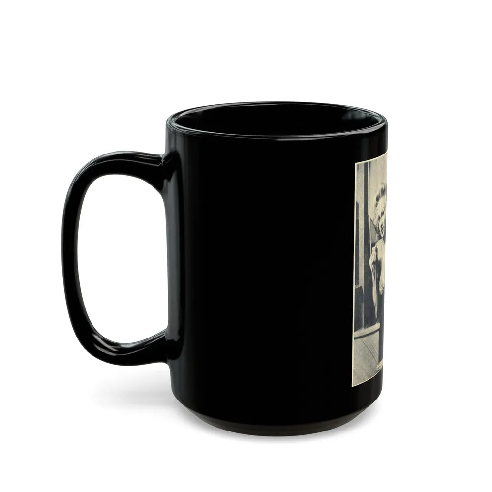 Norma Sykes #63 (Vintage Female Icon) Black Coffee Mug-Go Mug Yourself