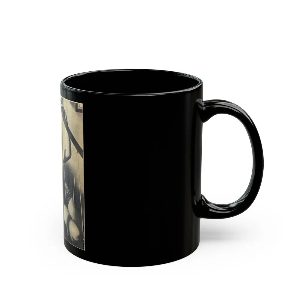 Norma Sykes #63 (Vintage Female Icon) Black Coffee Mug-Go Mug Yourself
