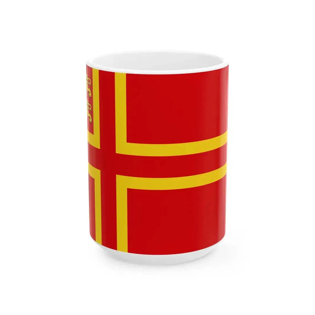 Normandy flag falaise (France) White Coffee Mug 15oz - Go Mug Yourself