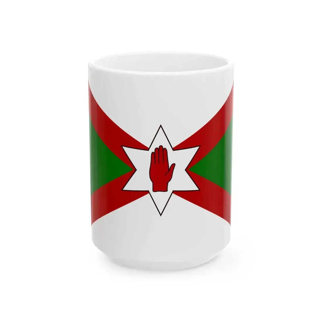 Norn Iron flag star (Ireland) White Coffee Mug 15oz - Go Mug Yourself