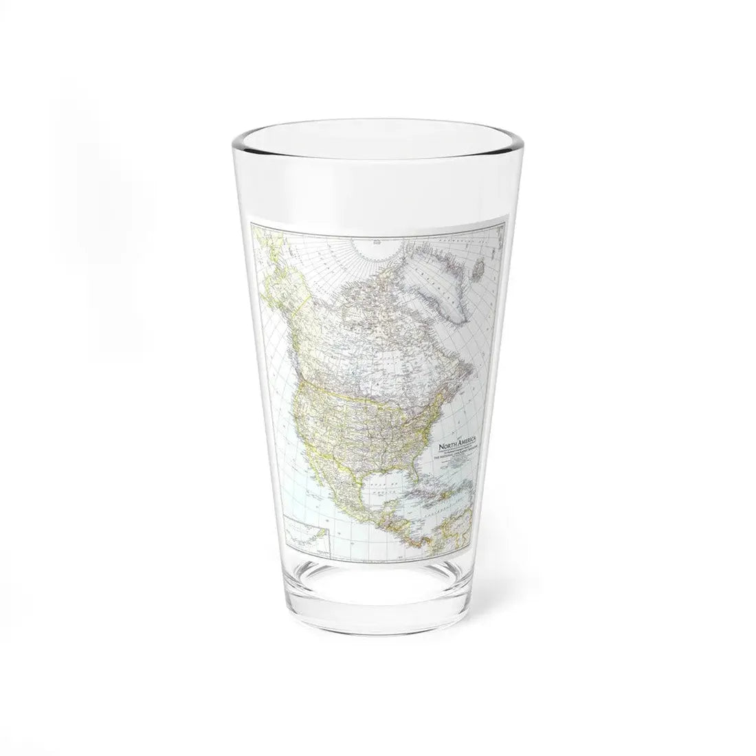 North America (1942) (Map) Pint Glass 16oz 16oz - Go Mug Yourself