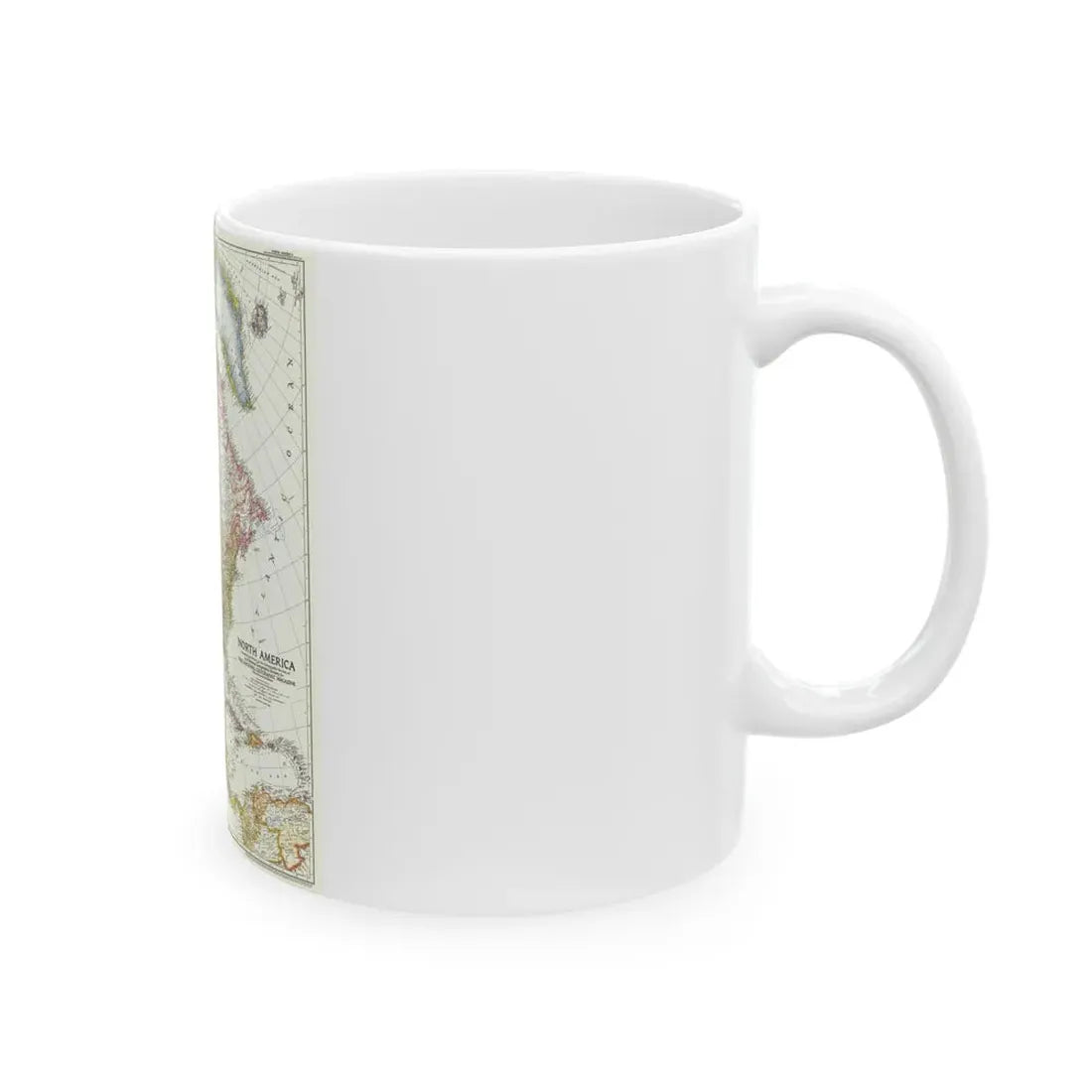 North America (1952) (Map) White Coffee Mug - Go Mug Yourself