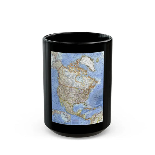 North America (1964) (Map) Black Coffee Mug 15oz - Go Mug Yourself