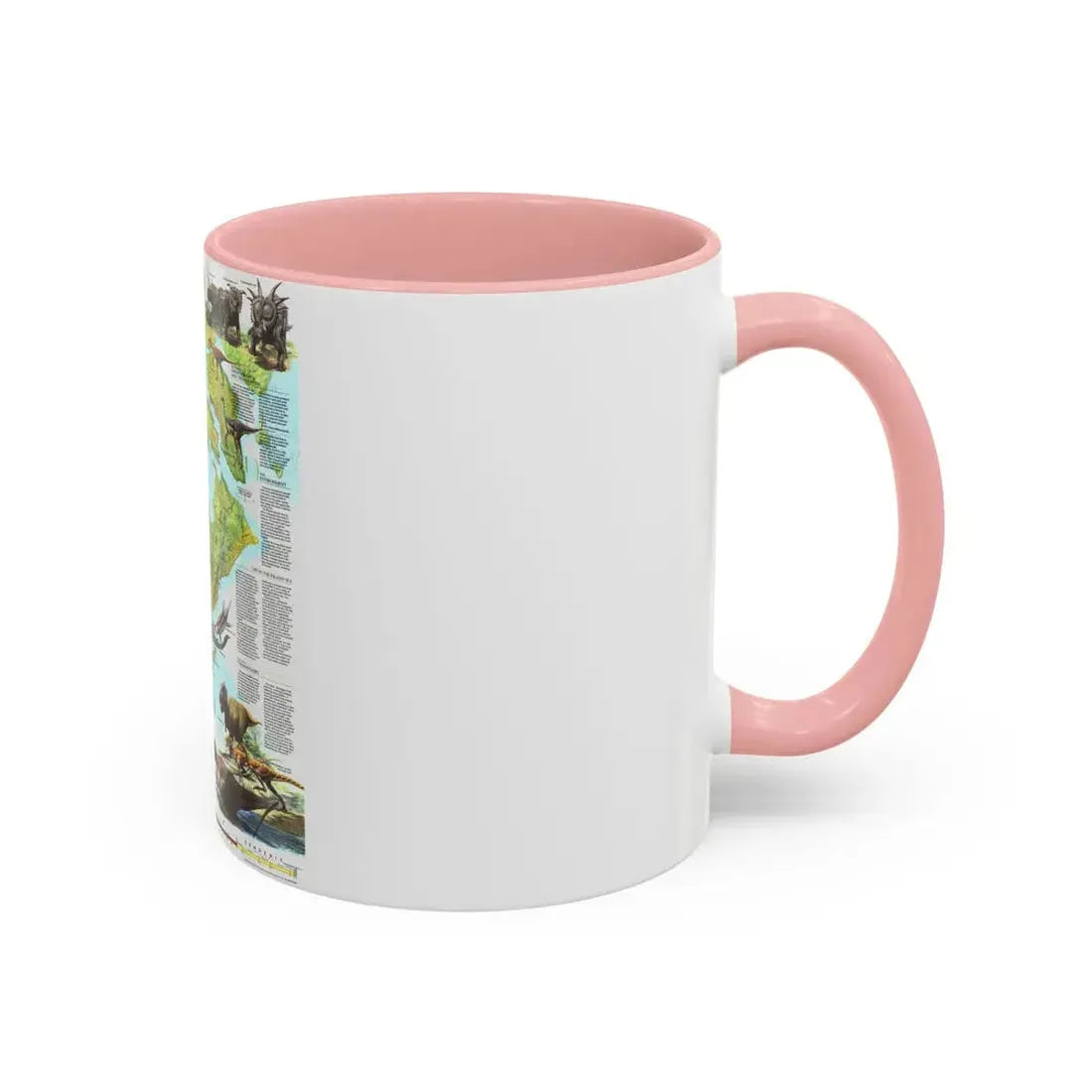 North America - Age of Dinosaurs (1993) (Map) Accent Coffee Mug - Go Mug Yourself