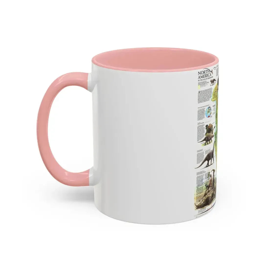 North America - Age of Dinosaurs (1993) (Map) Accent Coffee Mug - Go Mug Yourself