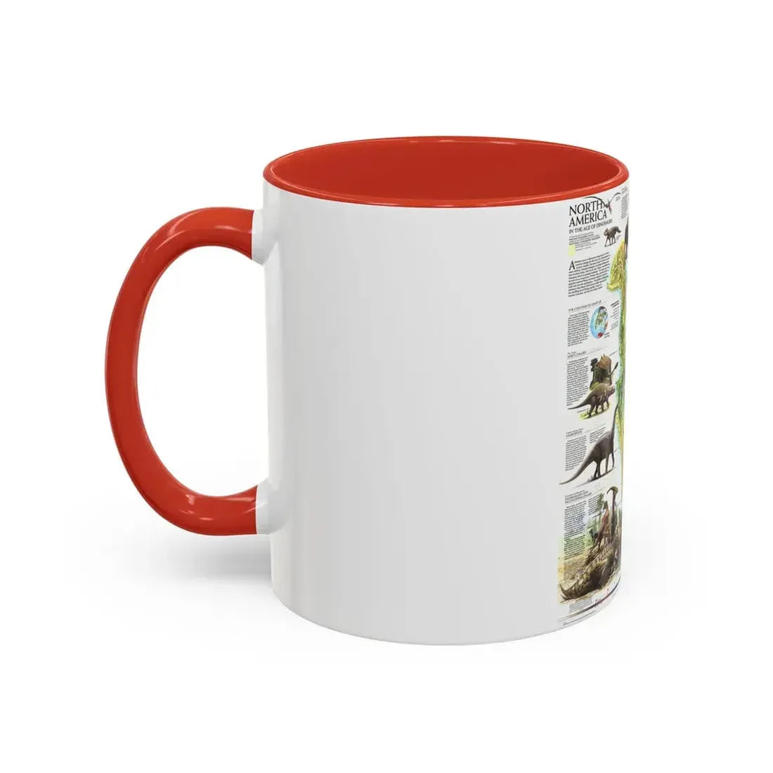 North America - Age of Dinosaurs (1993) (Map) Accent Coffee Mug - Go Mug Yourself