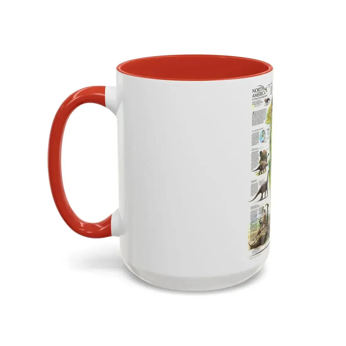 North America - Age of Dinosaurs (1993) (Map) Accent Coffee Mug - Go Mug Yourself