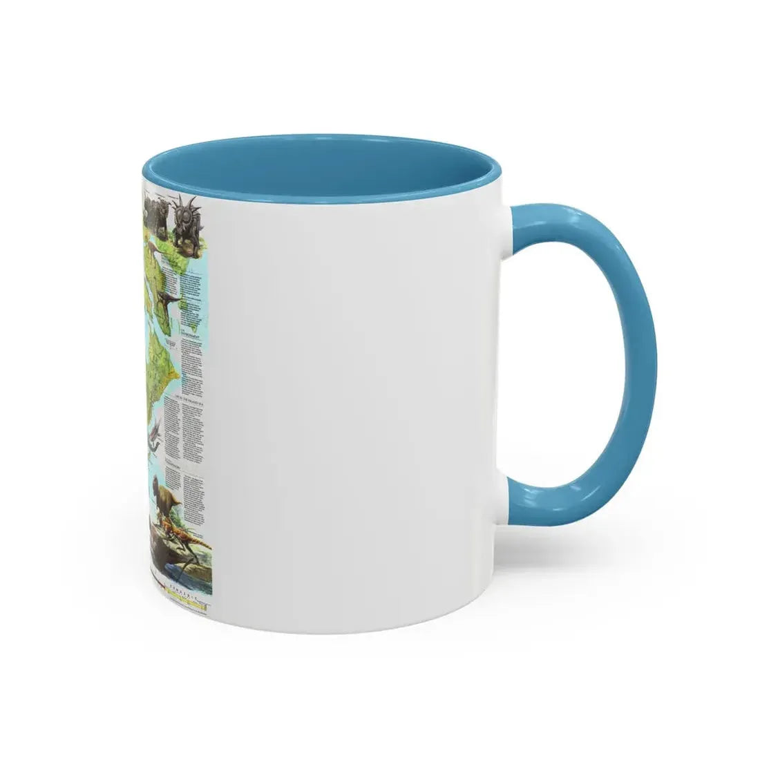North America - Age of Dinosaurs (1993) (Map) Accent Coffee Mug - Go Mug Yourself