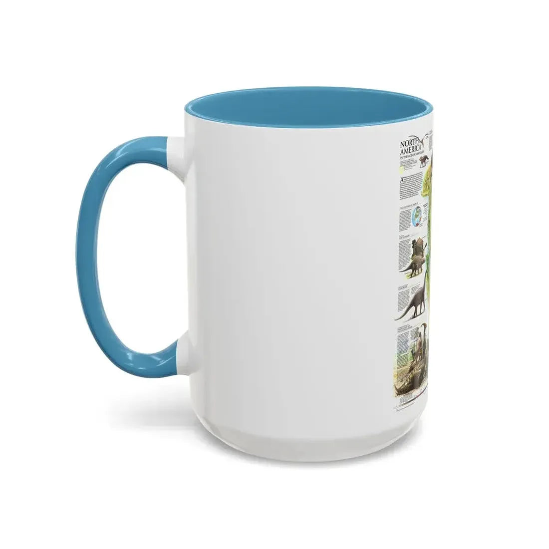 North America - Age of Dinosaurs (1993) (Map) Accent Coffee Mug - Go Mug Yourself
