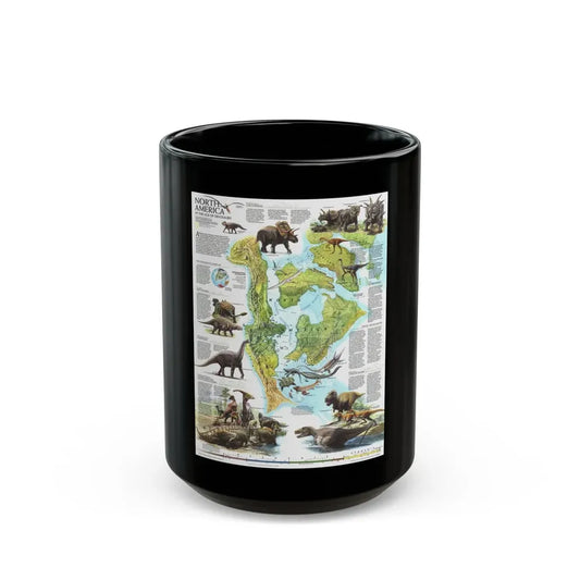 North America - Age of Dinosaurs (1993) (Map) Black Coffee Mug 15oz - Go Mug Yourself