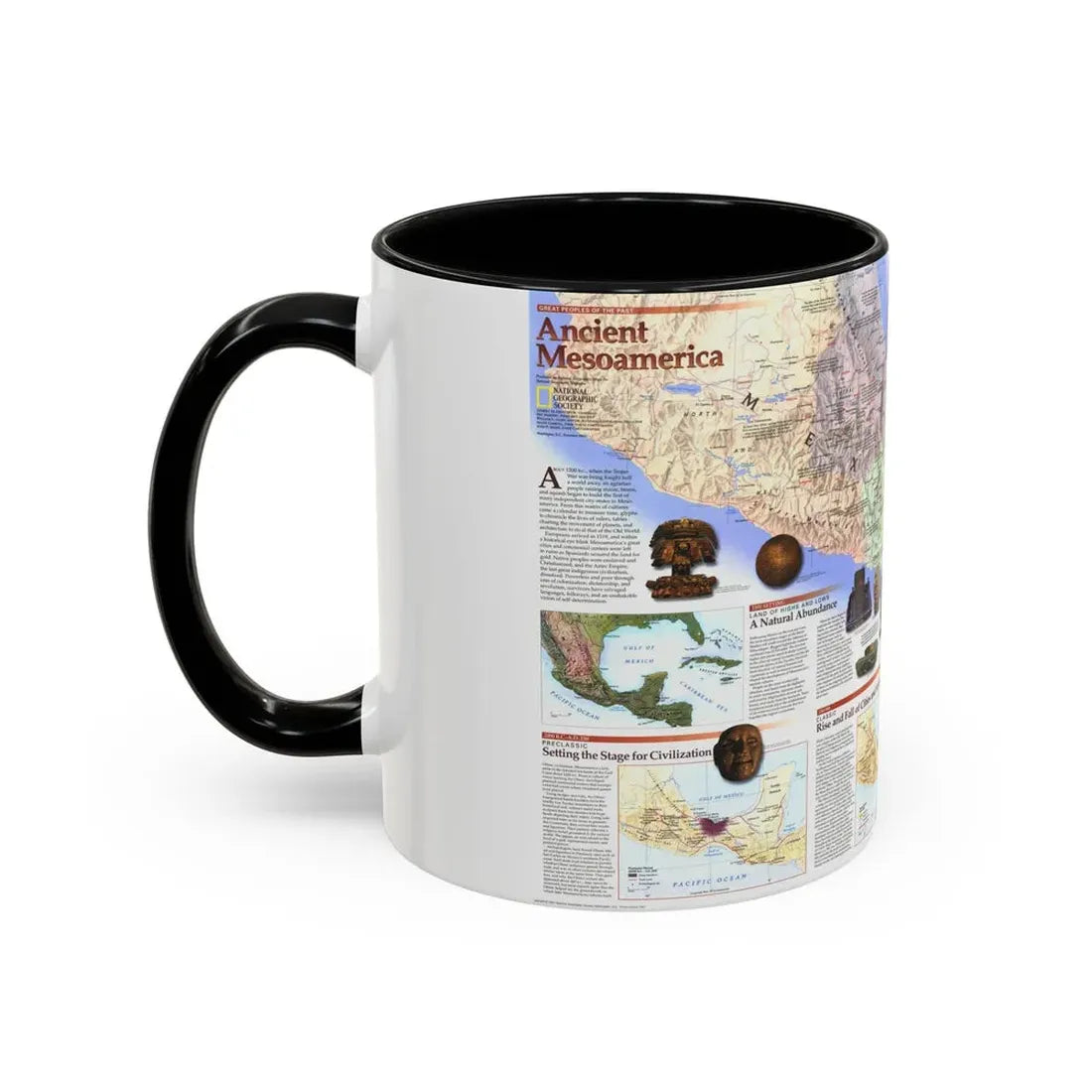 North America - Ancient Mesoamerica (1997) (Map) Accent Coffee Mug - Go Mug Yourself