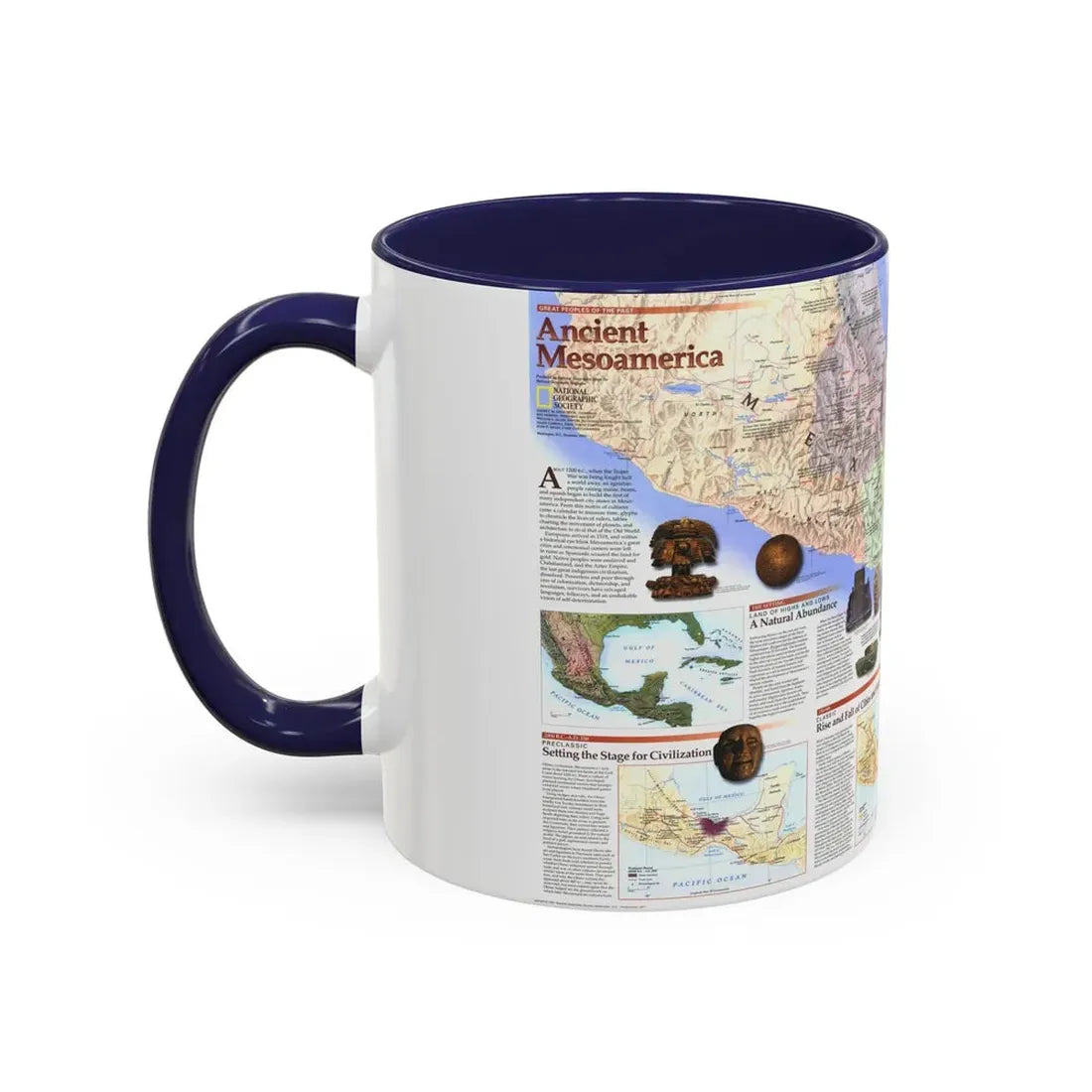 North America - Ancient Mesoamerica (1997) (Map) Accent Coffee Mug - Go Mug Yourself