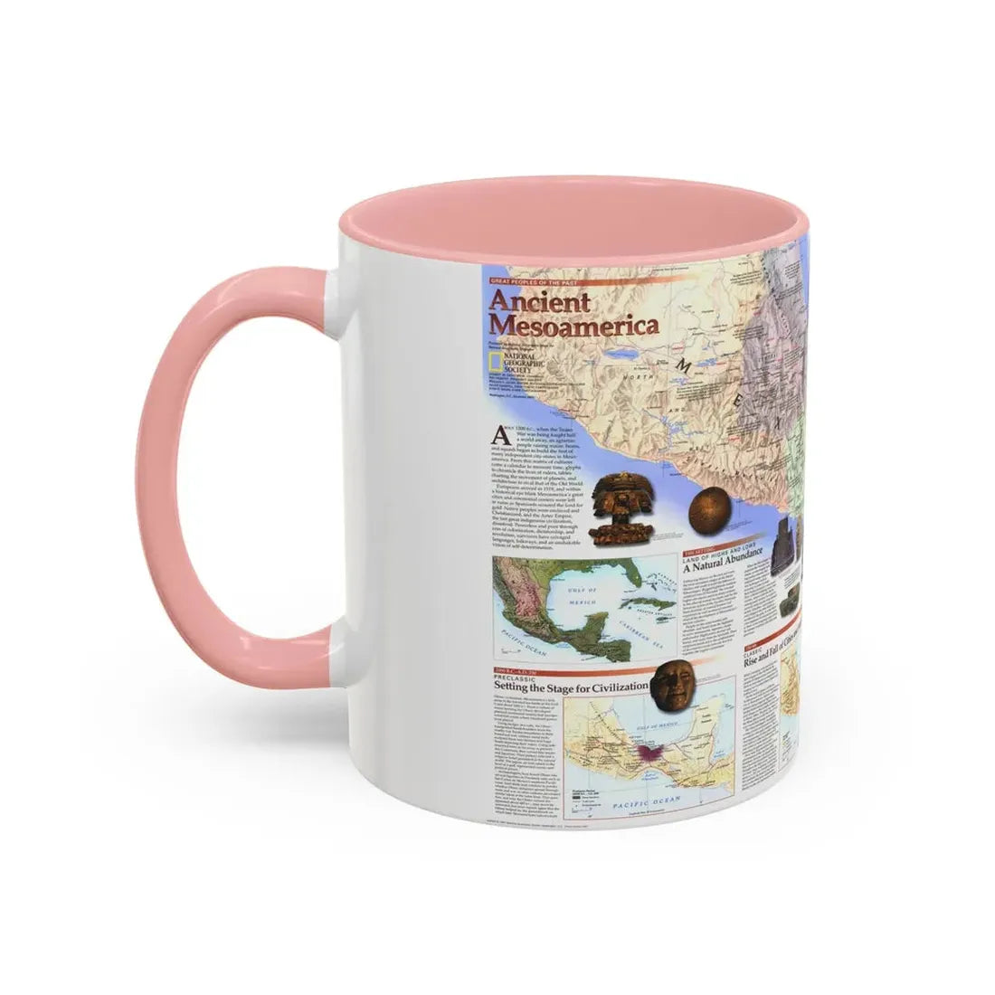North America - Ancient Mesoamerica (1997) (Map) Accent Coffee Mug - Go Mug Yourself