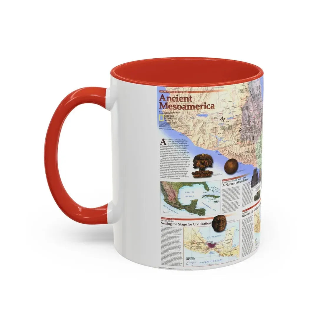 North America - Ancient Mesoamerica (1997) (Map) Accent Coffee Mug - Go Mug Yourself