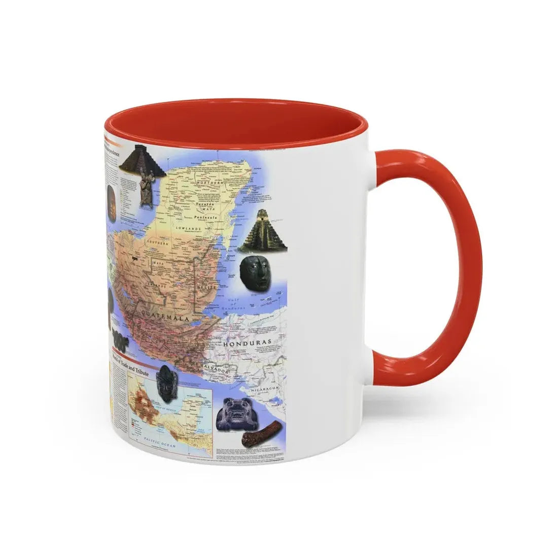 North America - Ancient Mesoamerica (1997) (Map) Accent Coffee Mug - Go Mug Yourself
