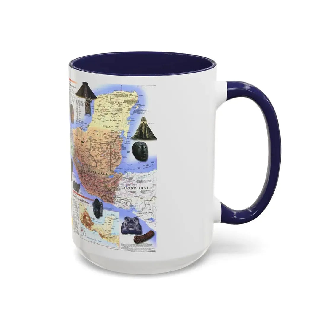 North America - Ancient Mesoamerica (1997) (Map) Accent Coffee Mug - Go Mug Yourself