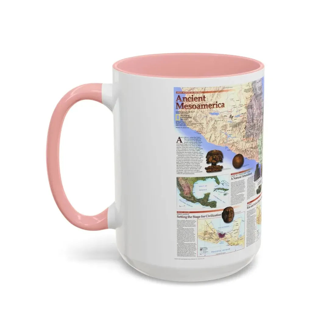 North America - Ancient Mesoamerica (1997) (Map) Accent Coffee Mug - Go Mug Yourself