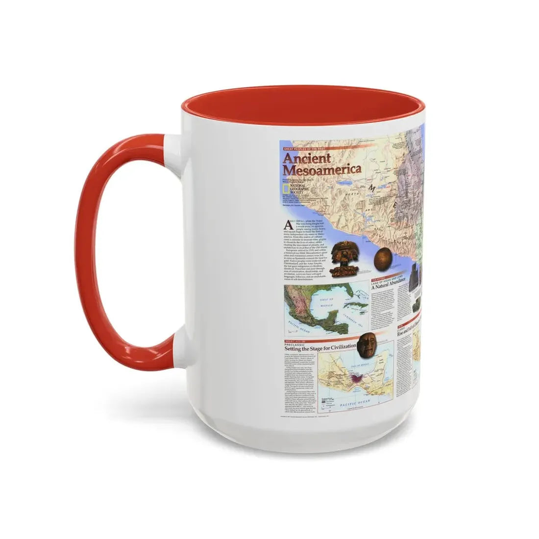 North America - Ancient Mesoamerica (1997) (Map) Accent Coffee Mug - Go Mug Yourself