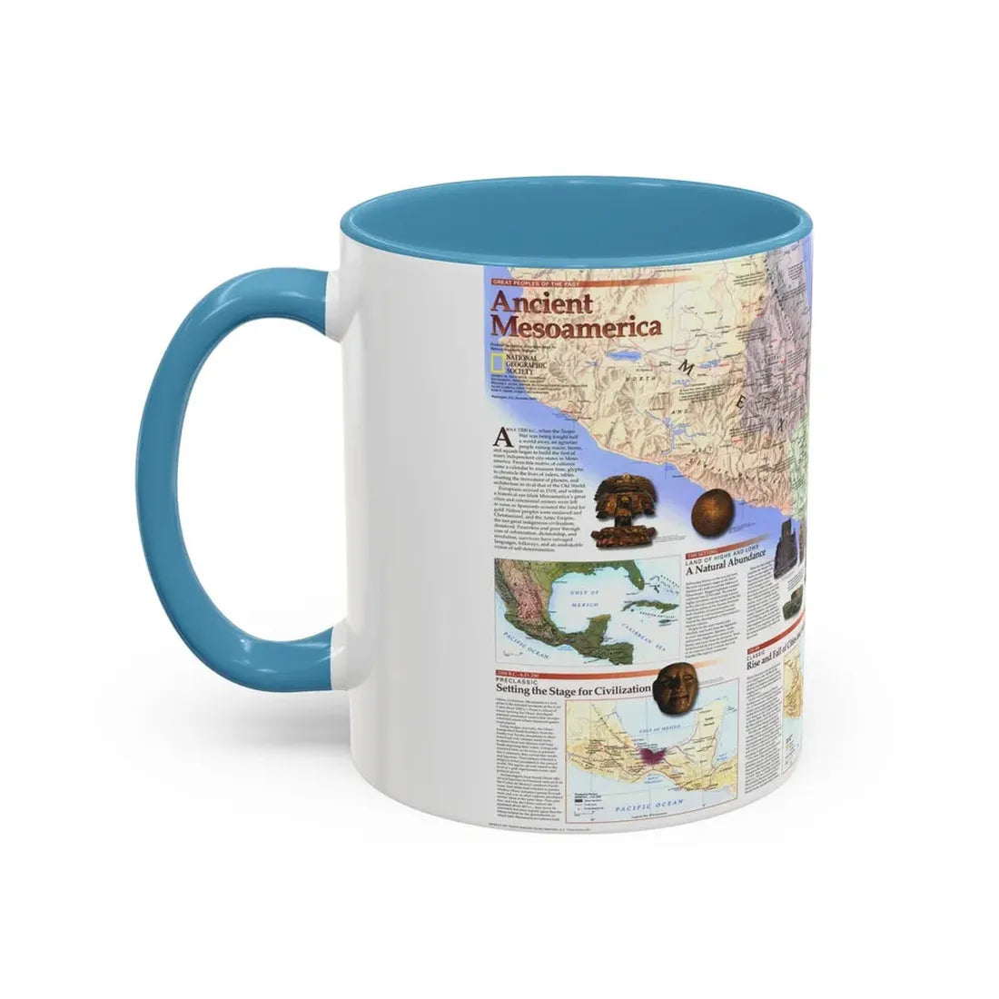 North America - Ancient Mesoamerica (1997) (Map) Accent Coffee Mug - Go Mug Yourself