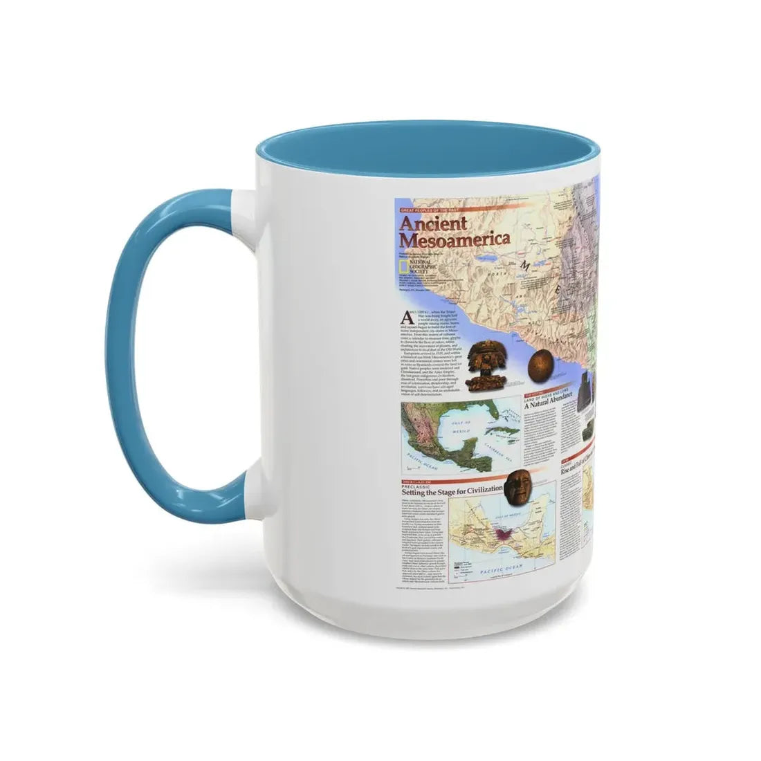 North America - Ancient Mesoamerica (1997) (Map) Accent Coffee Mug - Go Mug Yourself
