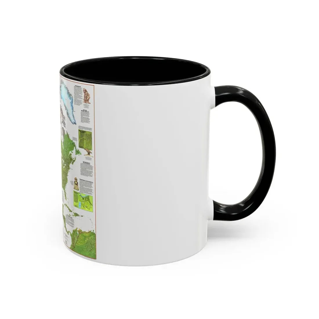 North America - Before Columbus (1972) (Map) Accent Coffee Mug - Go Mug Yourself