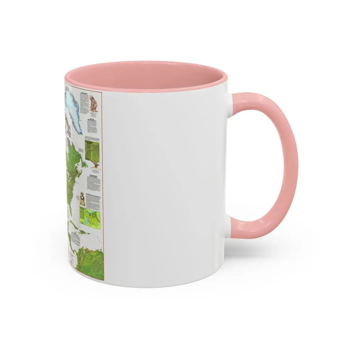 North America - Before Columbus (1972) (Map) Accent Coffee Mug - Go Mug Yourself
