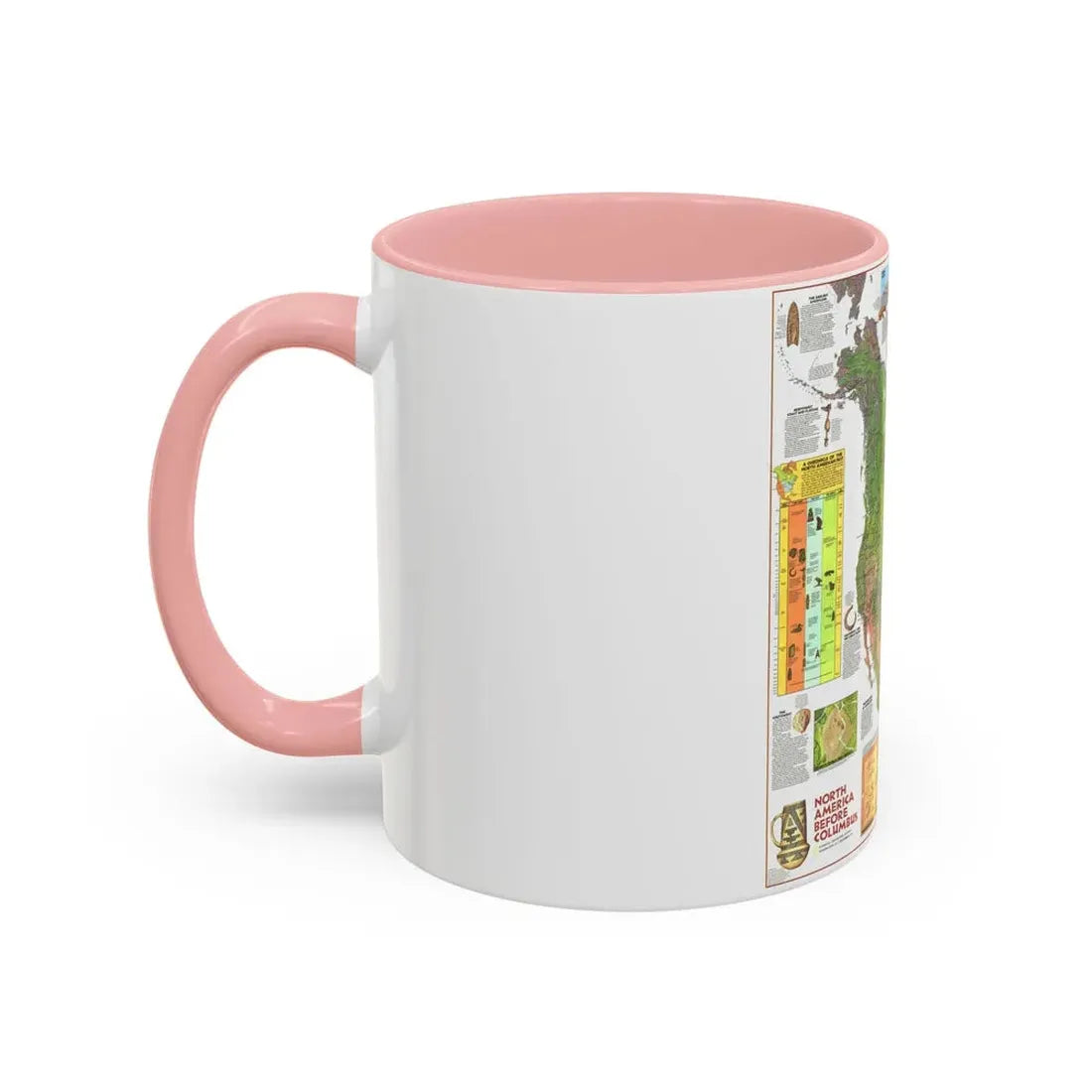 North America - Before Columbus (1972) (Map) Accent Coffee Mug - Go Mug Yourself