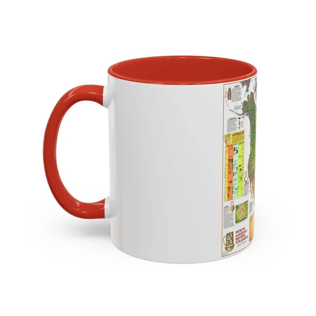 North America - Before Columbus (1972) (Map) Accent Coffee Mug - Go Mug Yourself