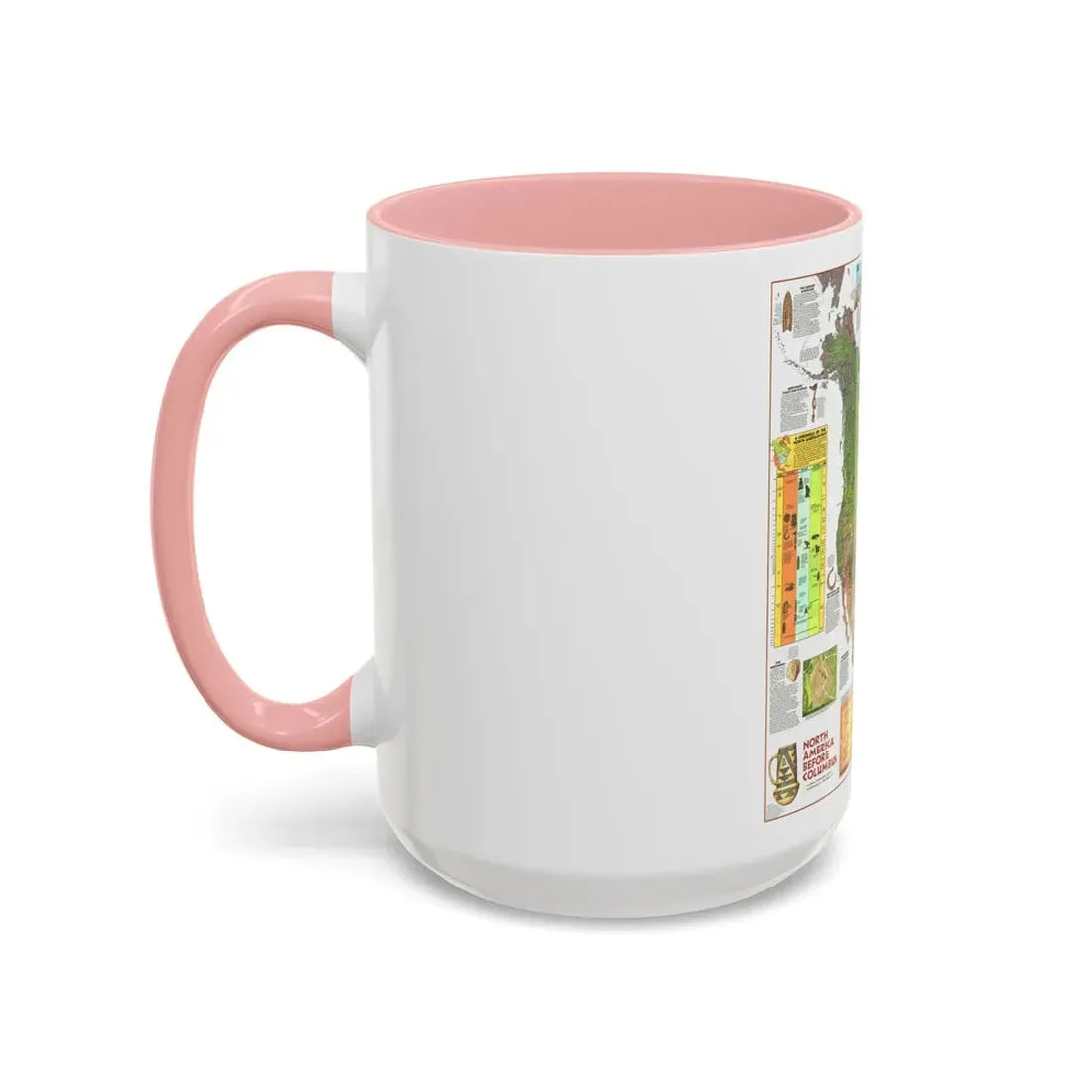 North America - Before Columbus (1972) (Map) Accent Coffee Mug - Go Mug Yourself