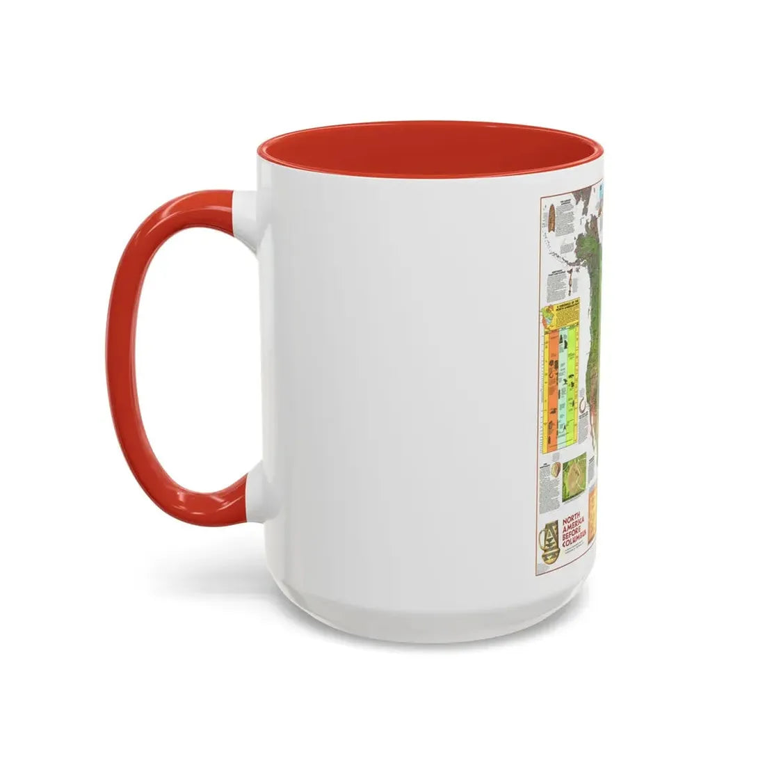 North America - Before Columbus (1972) (Map) Accent Coffee Mug - Go Mug Yourself