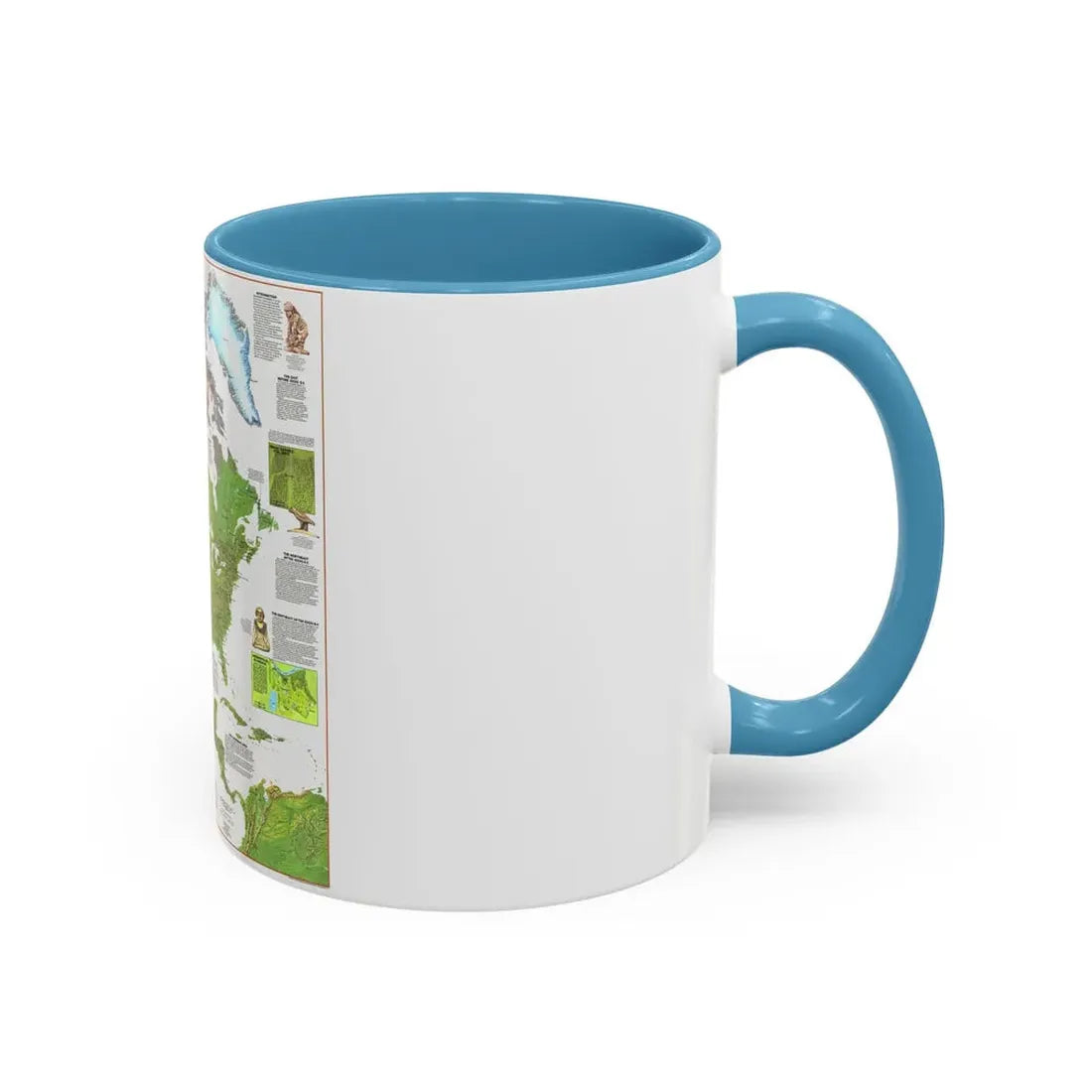 North America - Before Columbus (1972) (Map) Accent Coffee Mug - Go Mug Yourself