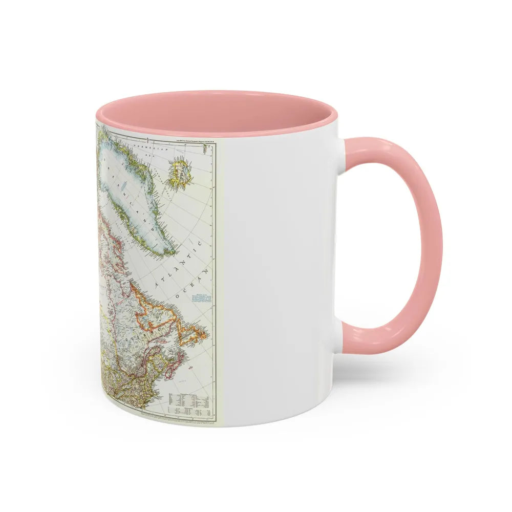 North America - Canada, Alaska, Greenland (1947) (Map) Accent Coffee Mug - Go Mug Yourself