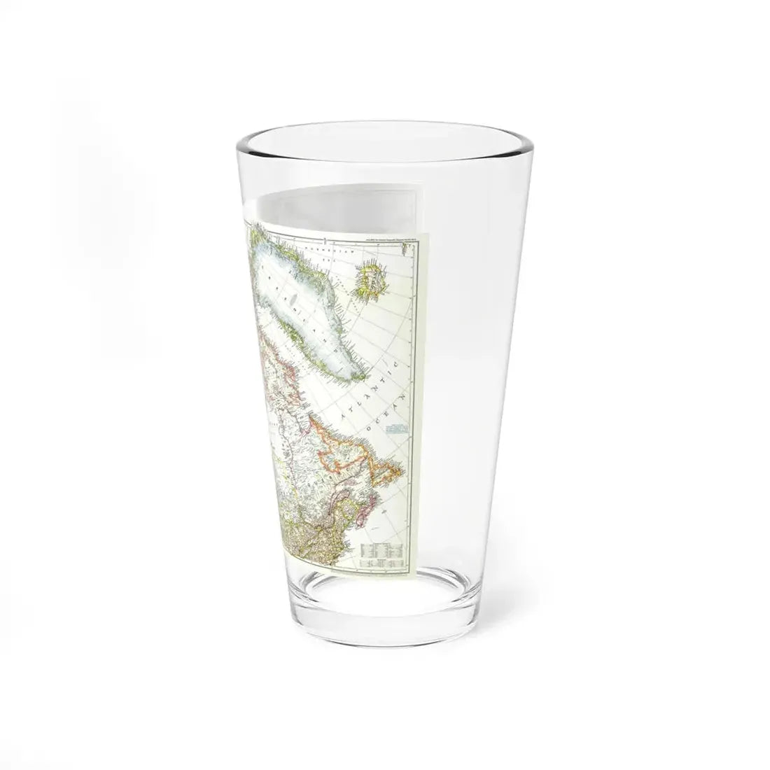 North America - Canada, Alaska, Greenland (1947) (Map) Pint Glass 16oz - Go Mug Yourself