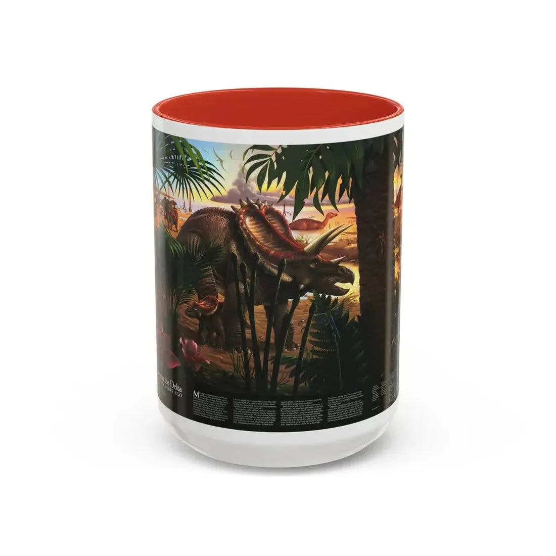 North America - Dawn on the Delta- 74mya (1993) (Map) Accent Coffee Mug 15oz Red - Go Mug Yourself