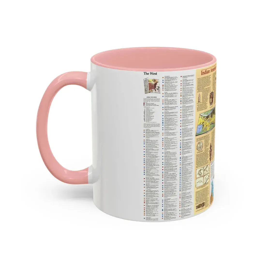 North America - Indian America - What You Can Visit Today (1991) (Map) Accent Coffee Mug - Go Mug Yourself