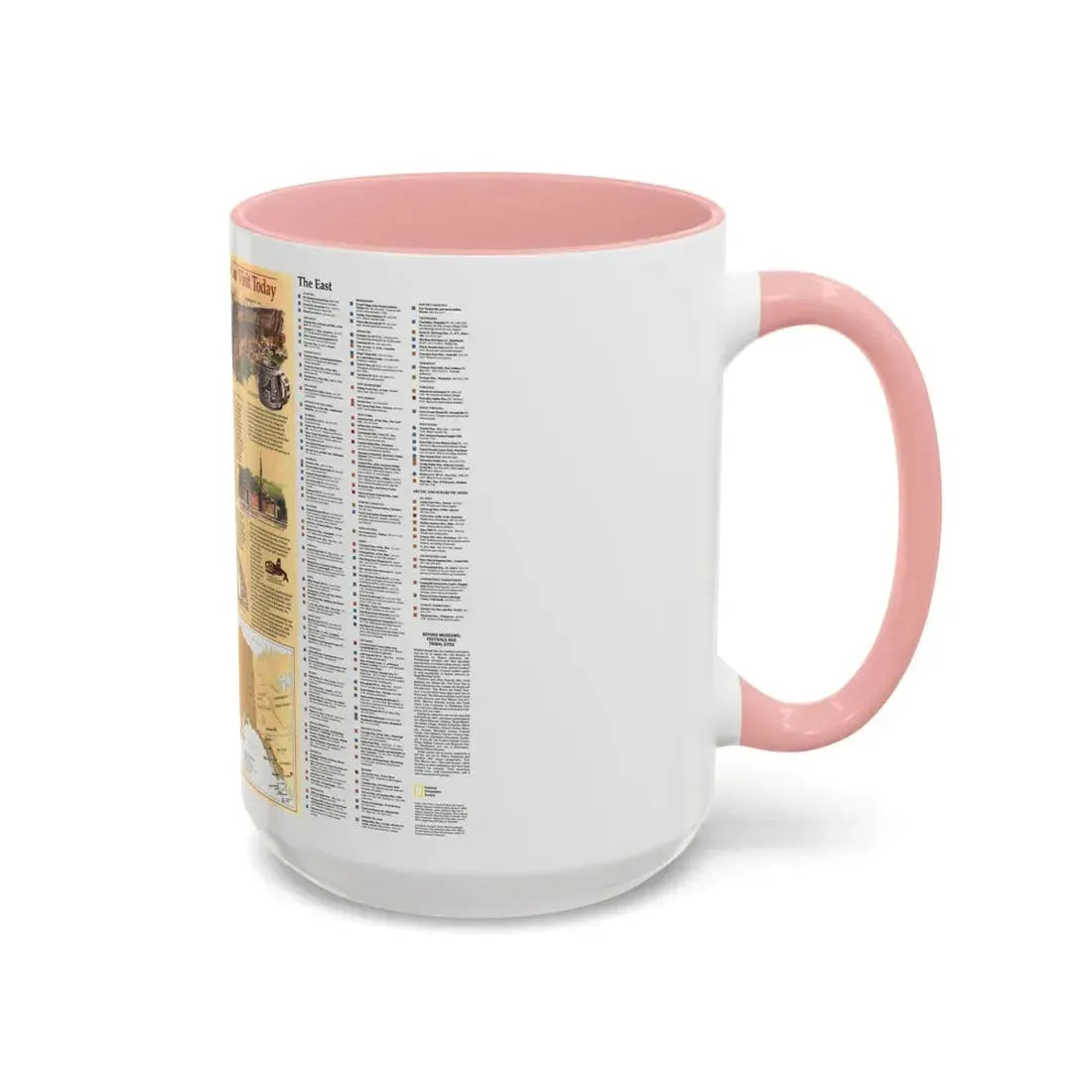 North America - Indian America - What You Can Visit Today (1991) (Map) Accent Coffee Mug - Go Mug Yourself