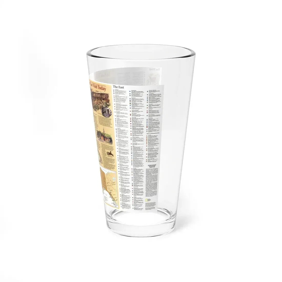 North America - Indian America - What You Can Visit Today (1991) (Map) Pint Glass 16oz - Go Mug Yourself