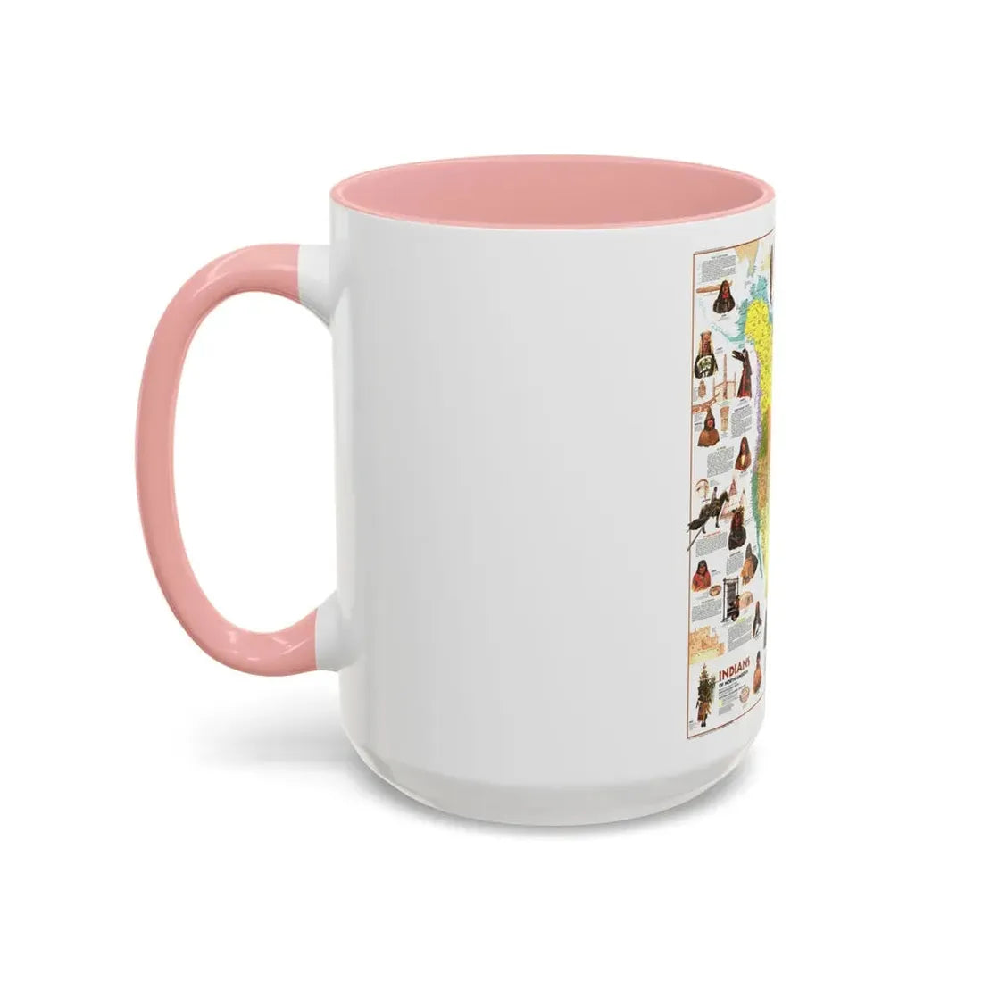 North America - Indians of (1973) (Map) Accent Coffee Mug - Go Mug Yourself