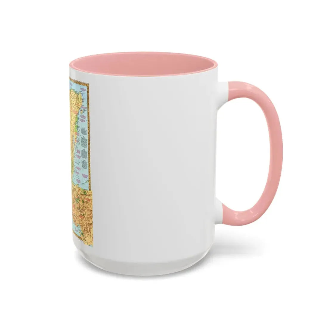 North America - Land of the Maya, A Traveller's Map (1990) (Map) Accent Coffee Mug - Go Mug Yourself