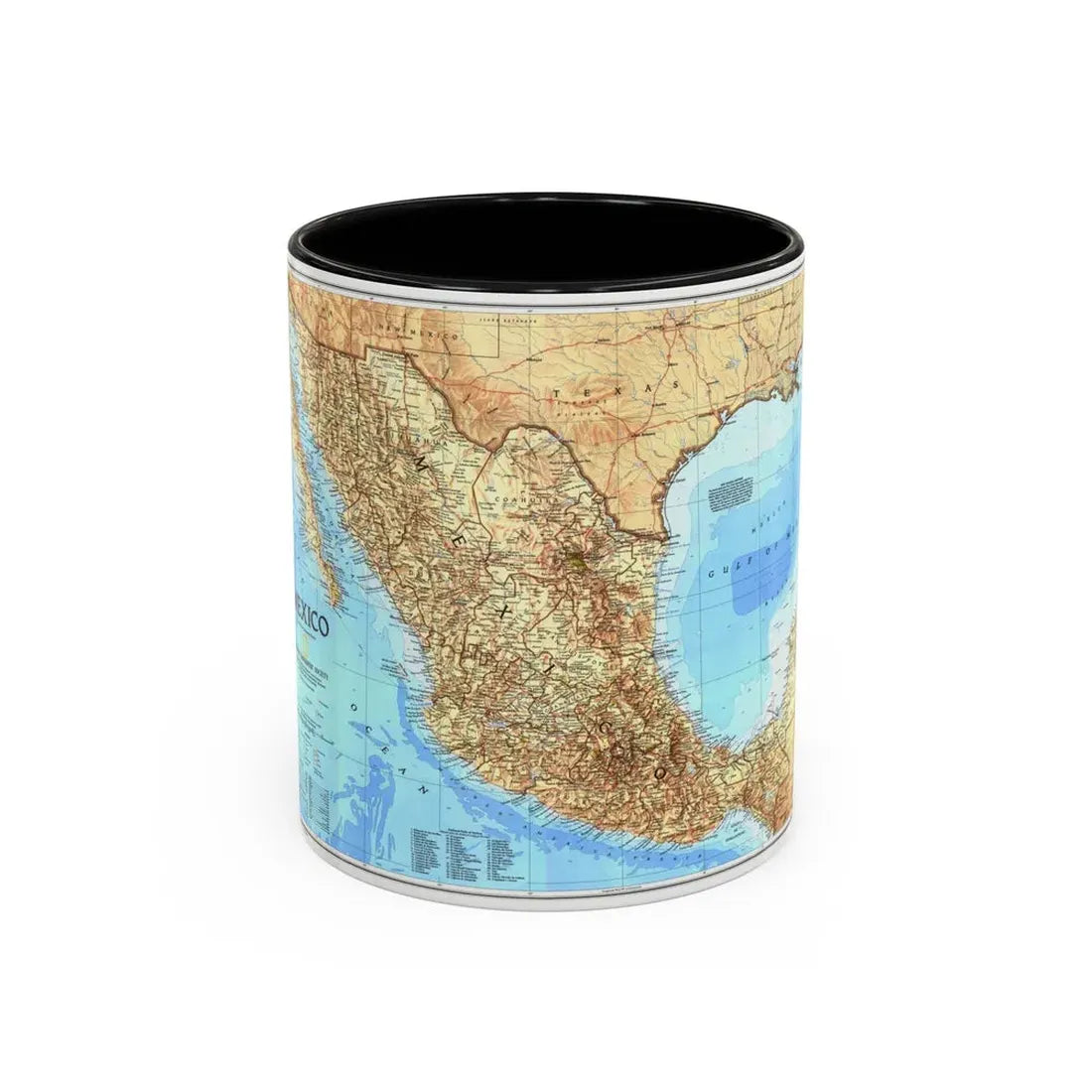 North America - Mexico (1994) (Map) Accent Coffee Mug 11oz Black - Go Mug Yourself